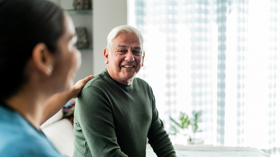 Doctor communicating with patient